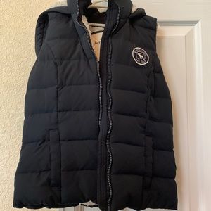 ❗️PERFECT CONDITION❗️Abercrombie Kids Navy Blue Fleece Lined Hooded Vest